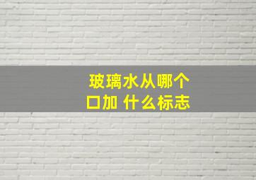 玻璃水从哪个口加 什么标志